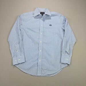 Lauren Ralph Lauren Button Down Kids Plaid Heritage Blue White size 12